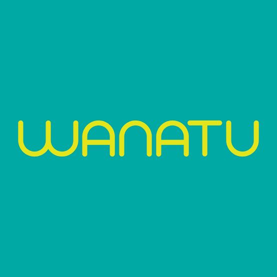 Wanatu logo in modern rounded yellow typography on a teal background.